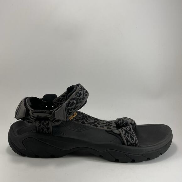 Teva Terra Fi 5 Active Sandals Mens Size 13 Black Strappy Hiking Water Shoes